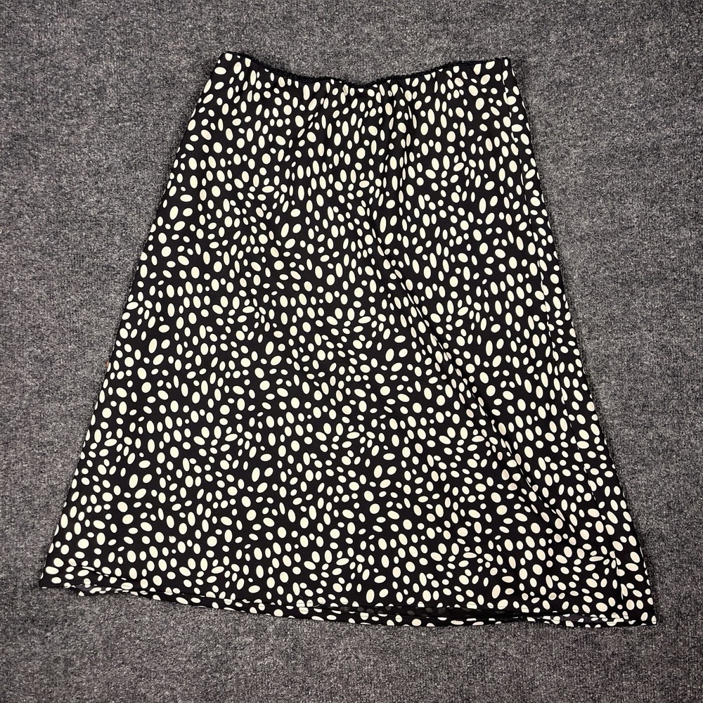 Midi Skirt Black Polka Dot Fairy Grunge Boho Y2K 90s Retro Large